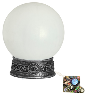 Sfera di Cristallo con Base Luci e Suoni Accessorio Decorazione Carnevale Halloween 20cm - 07102