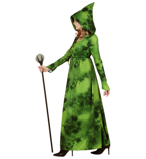 Costume con Accessori Strega Della Foresta Abito con Cappuccio Bastone Magico 122 CM Travestimento Halloween XL - 1071+52815