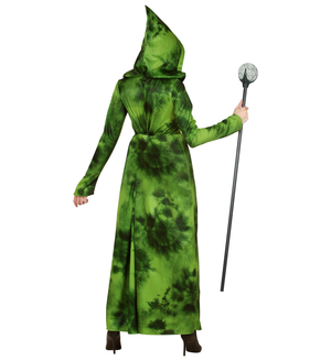 Costume con Accessori Strega Della Foresta Abito con Cappuccio Bastone Magico 122 CM Travestimento Halloween M - 1071+52815
