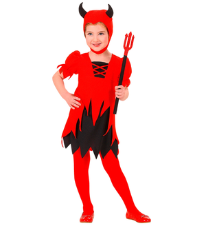 Vestito Carnevale Diavoletta Travestimento Halloween Bambina - 2010