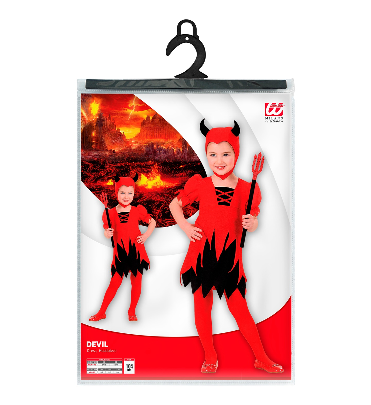 Vestito Carnevale Diavoletta Travestimento Halloween Bambina - 2010
