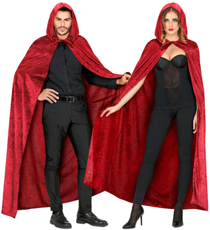Mantello con Cappuccio in Velluto Accessori per Travestimento Carnevale Halloween - 3569b