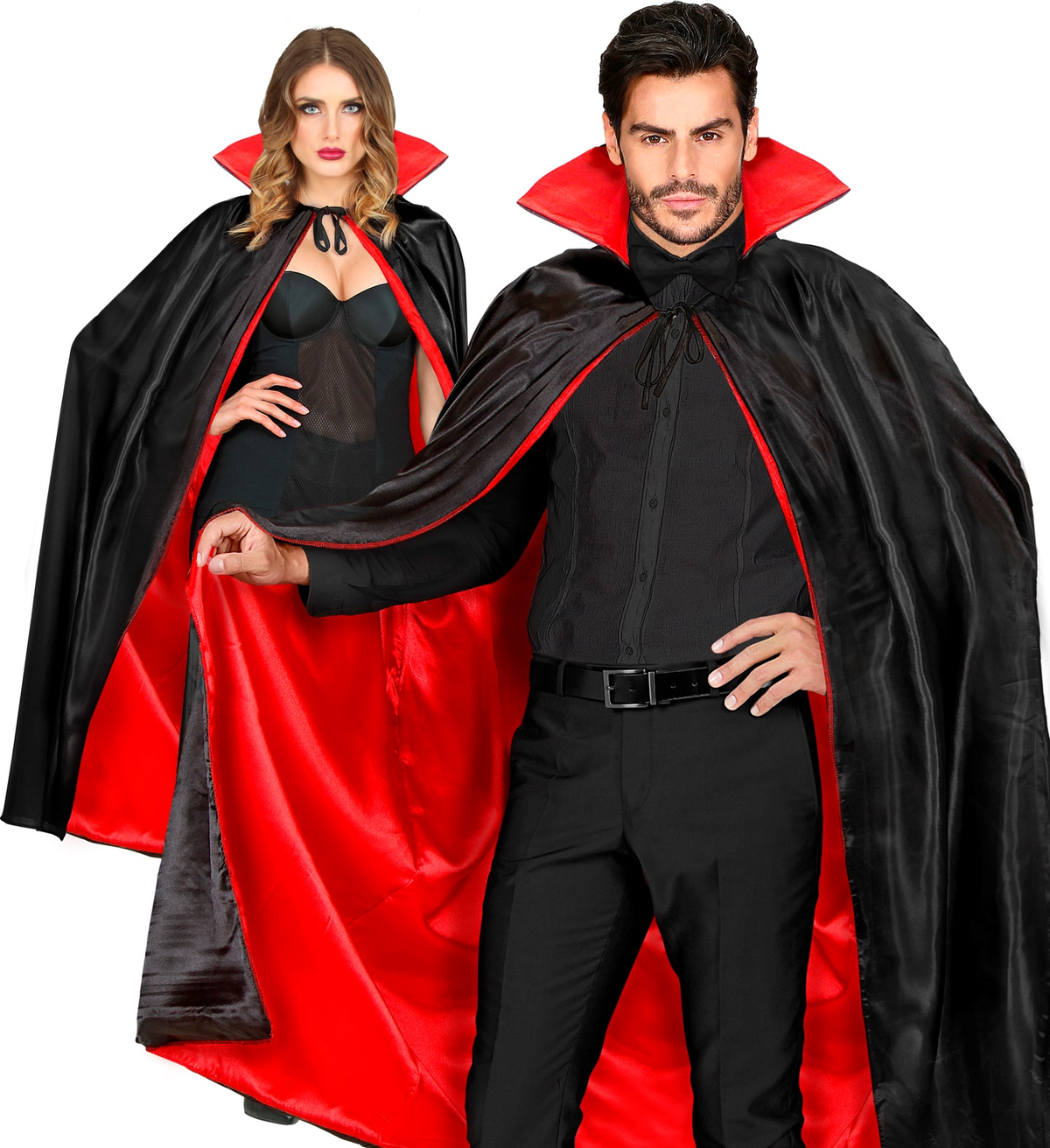 Mantello Foderato con Colletto Accessori per Travestimento Carnevale Halloween - 3586f