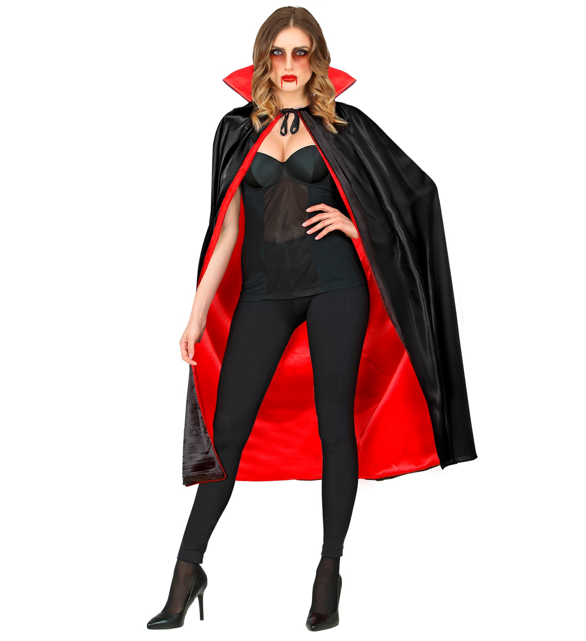 Mantello Foderato con Colletto Accessori per Travestimento Carnevale Halloween - 3586f