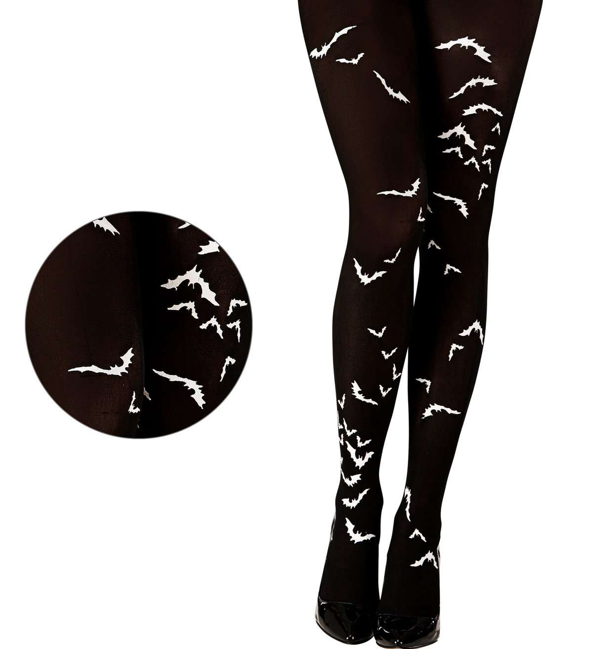 Calze con Pipistrelli 40 Den Tg Unica Adulto Accessorio Travestimento Halloween - 4787p