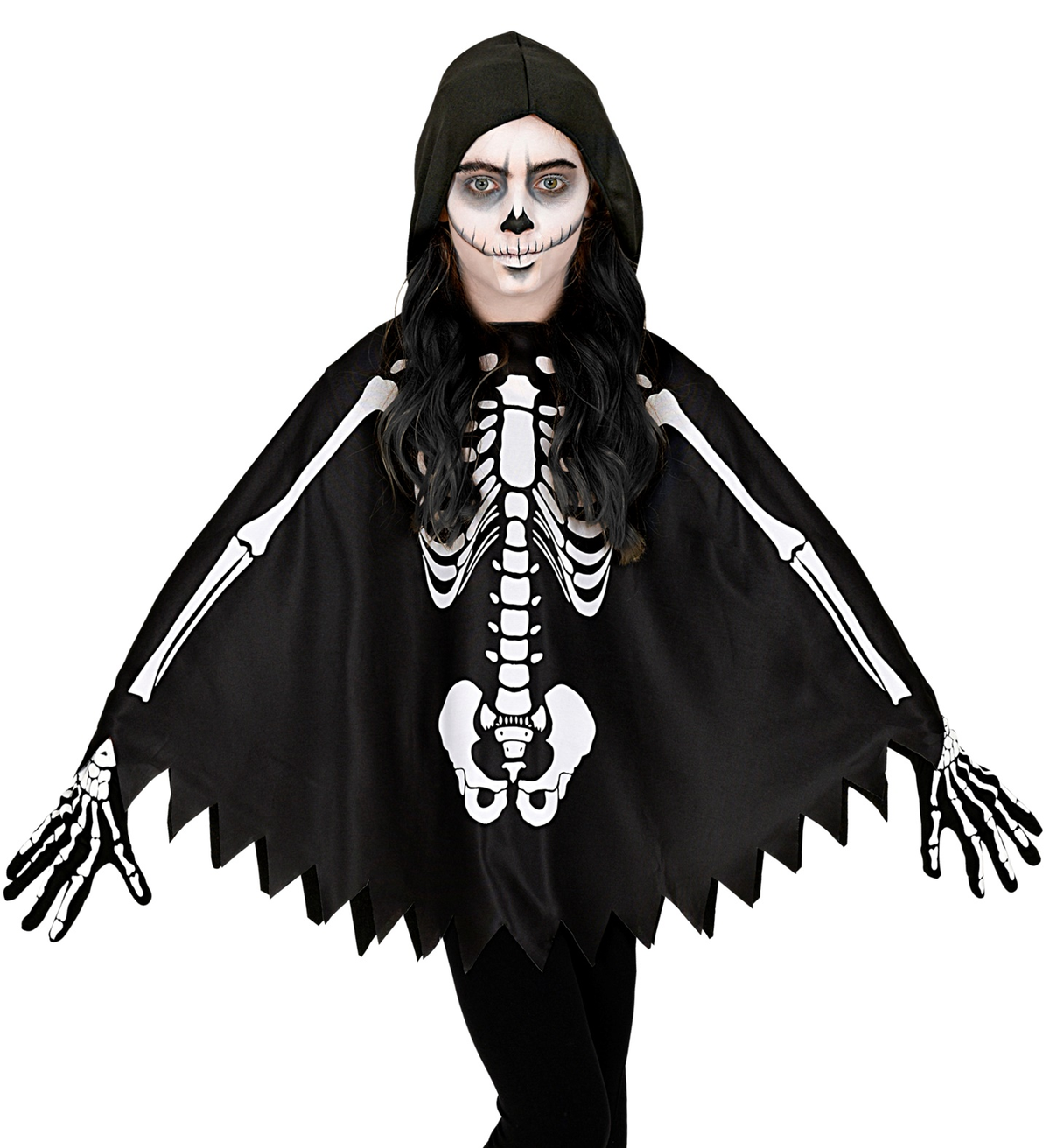 Vestito Carnevale Scheletro Travestimento Halloween Tagli Aunica Bambino - 48153
