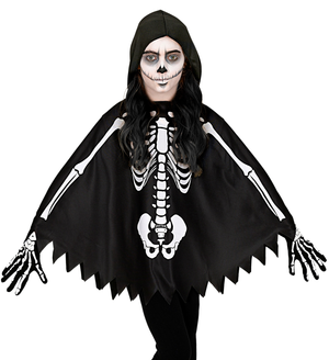 Vestito Carnevale Scheletro Travestimento Halloween Tagli Aunica Bambino - 48153