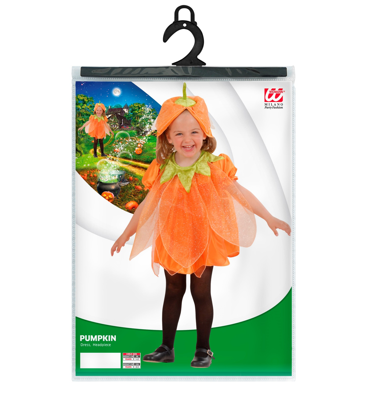 Vestito Carnevale Zucca Travestimento Halloween Bambina - 4924