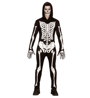 Vestito Carnevale Scheletro Travestimento Halloween Uomo - 4950