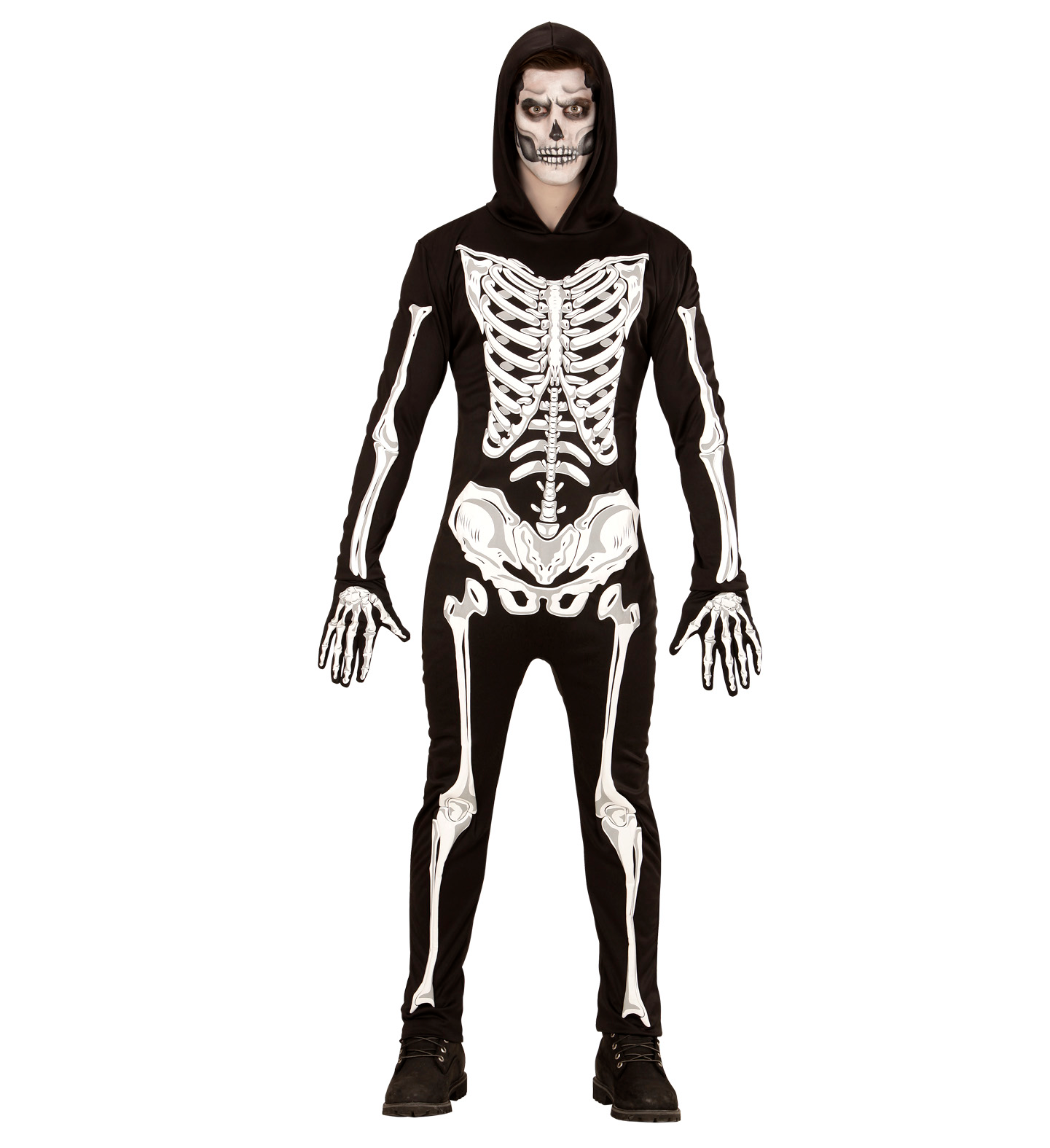 Vestito Carnevale Scheletro Travestimento Halloween Uomo - 4950