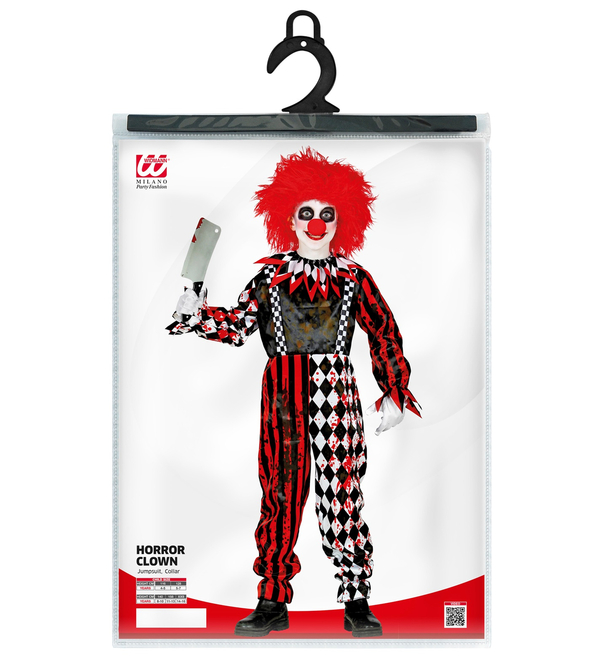 Vestito Carnevale Pagliaccio Horror Travestimento Halloween Bambino - 5251