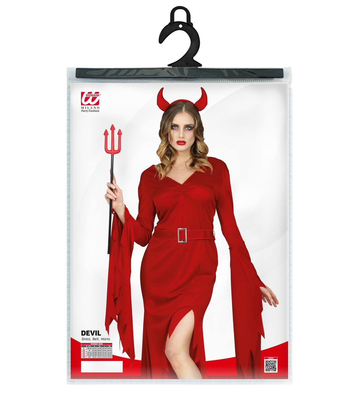 Vestito Carnevale Diavolessa Travestimento Halloween Donna - 5289
