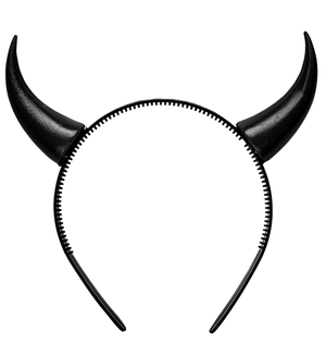 Cerchietto Corna Nere Accessori Travestimento Carnevale Halloween - 5487n