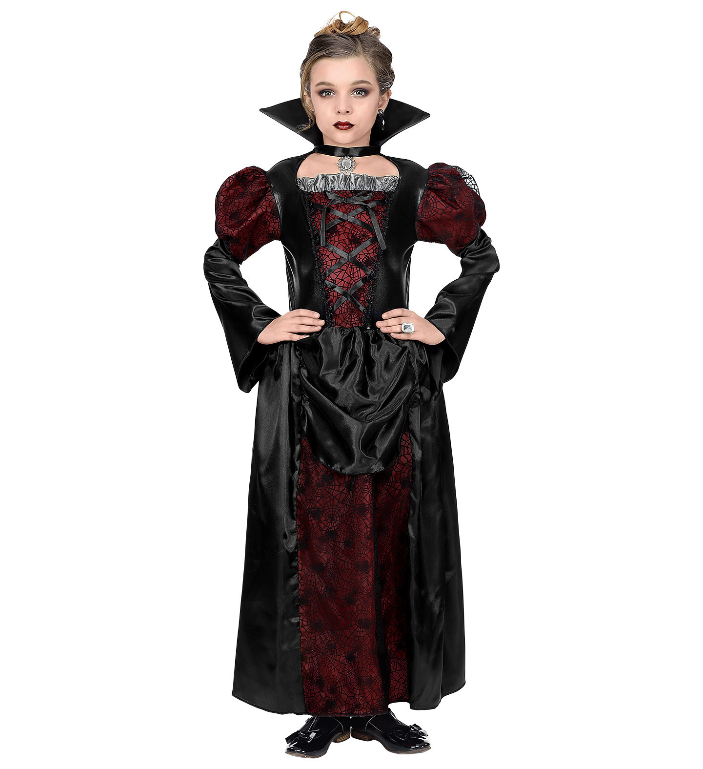 Vestito Carnevale Vampiressa Travestimento Halloween Bambina - 7023