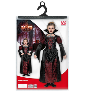 Vestito Carnevale Vampiressa Travestimento Halloween Bambina - 7023