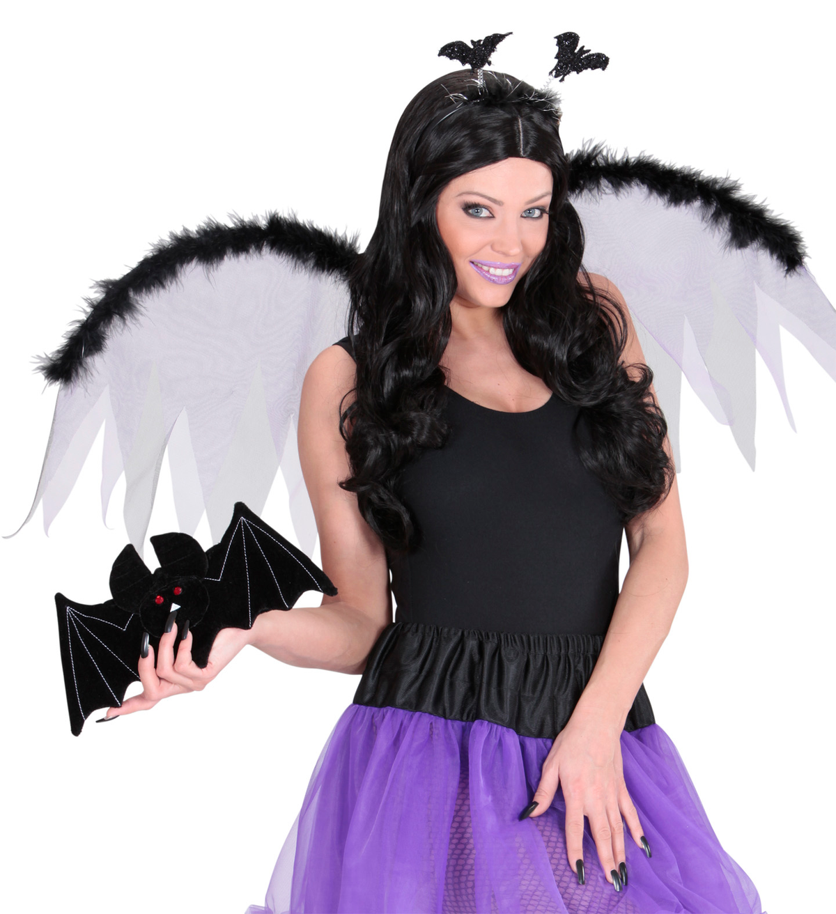 Borsetta Dolcetto O Scherzetto Pipistrello Accessori Halloween Carnevale - 9564b