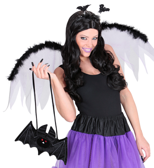 Borsetta Dolcetto O Scherzetto Pipistrello Accessori Halloween Carnevale - 9564b