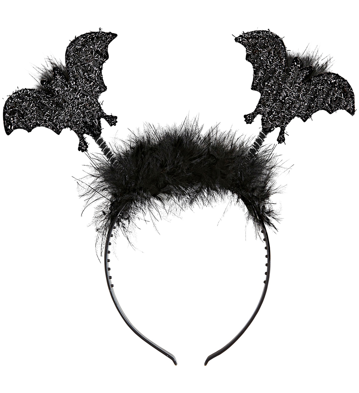 Cerchietto Pipistrello con Piume Accessori Travestimento Carnevale Halloween - 9807b
