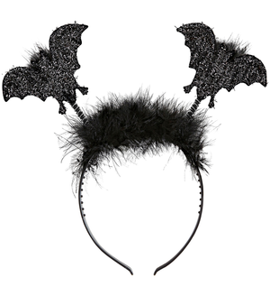 Cerchietto Pipistrello con Piume Accessori Travestimento Carnevale Halloween - 9807b