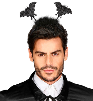 Cerchietto Pipistrello con Piume Accessori Travestimento Carnevale Halloween - 9807b