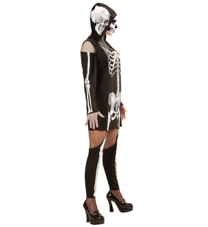 Vestito Carnevale Scheletro Travestimento Halloween Donna - 9872