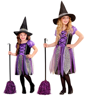 Vestito Carnevale Strega Travestimento Halloween Bambina - 0018