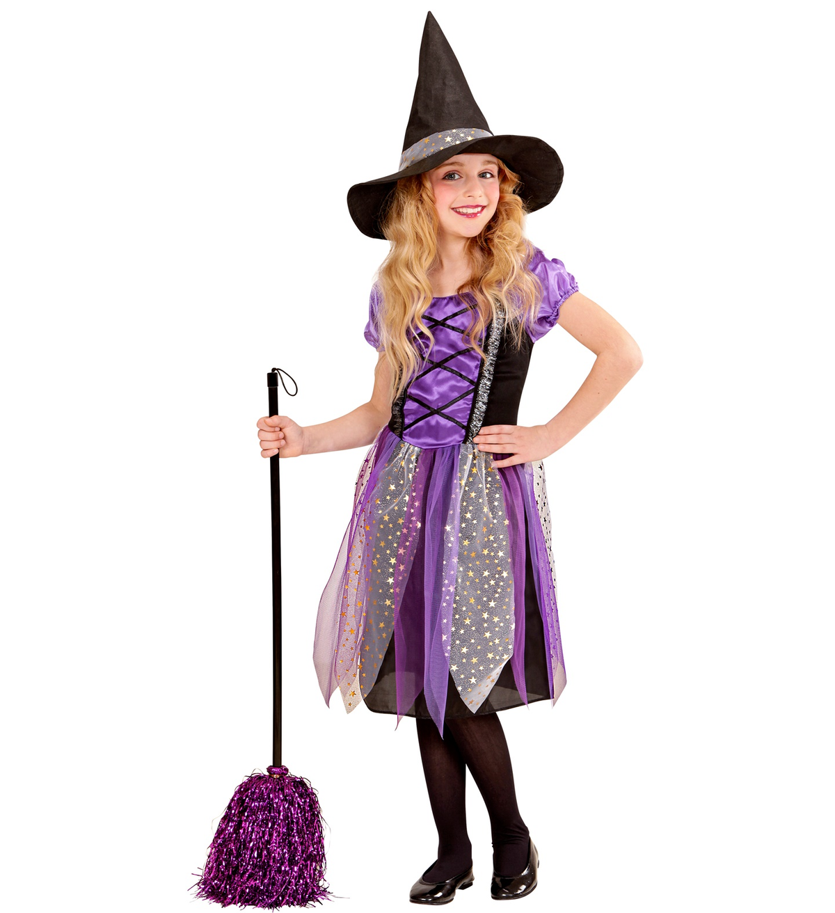 Vestito Carnevale Strega Travestimento Halloween Bambina - 0018