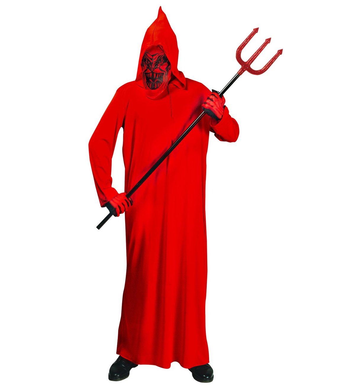 Vestito Carnevale con Accessori Diavolo Tridente Travestimento Halloween Bambino 11/13 Anni- 0249+5279d