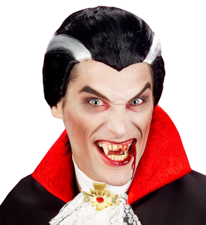 Set Trucco Vampiro con Sangue e Canini Accessori Travestimento Halloween Carnevale - 4100v