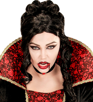 Set Trucco Vampiro con Sangue e Canini Accessori Travestimento Halloween Carnevale - 4100v