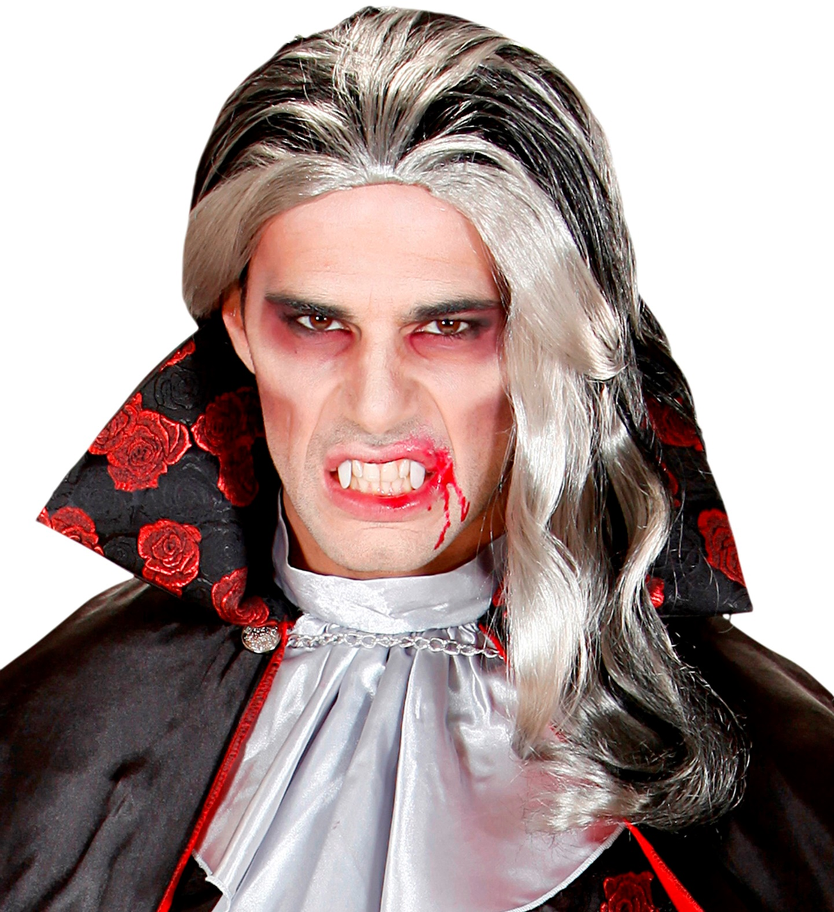 Set Trucco Vampiro con Sangue e Canini Accessori Travestimento Halloween Carnevale - 4100v