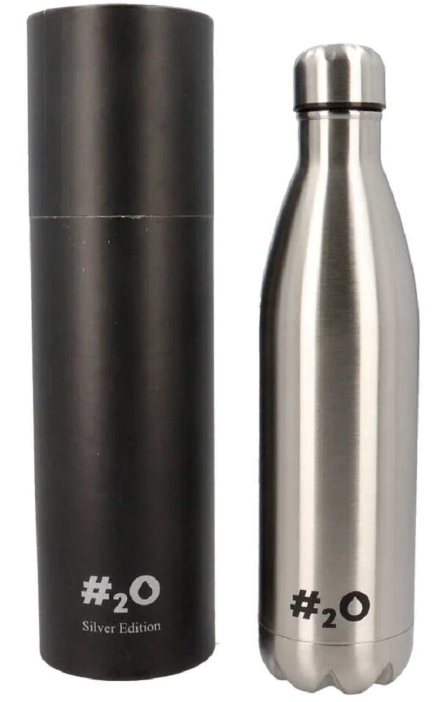 Bottiglia Termica H2o Borraccia in Acciaio Inox 750 Ml Isotermica 24h Fredda 12h Caldo - Ag1233