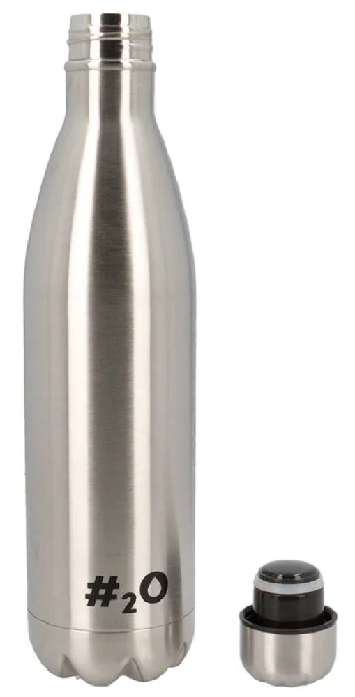 Bottiglia Termica H2o Borraccia in Acciaio Inox 750 Ml Isotermica 24h Fredda 12h Caldo - Ag1233