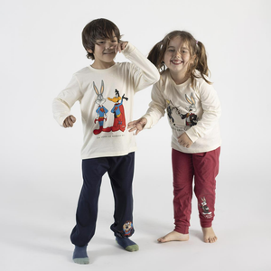 Pigiama Looney Tunes Warner Bros 100 100% Cotone Jersey Bambino - 1701