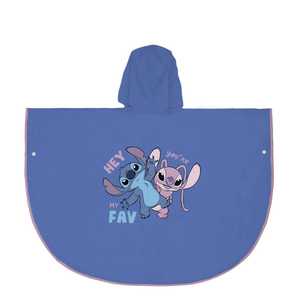 Mantella Pioggia Stitch e Angel DISNEY Impermeabile Antivento Antipioggia - 0752