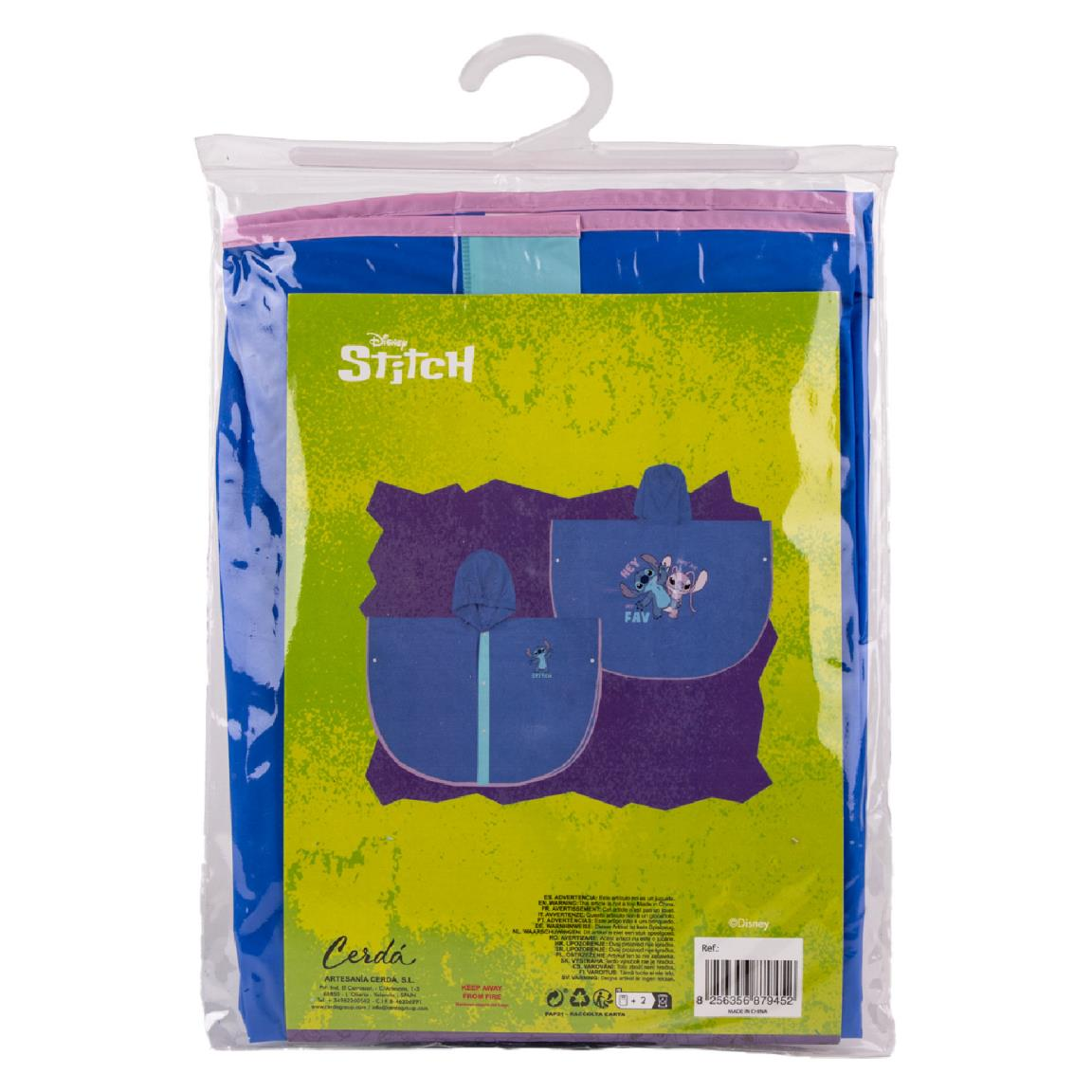 Mantella Pioggia Stitch e Angel DISNEY Impermeabile Antivento Antipioggia - 0752