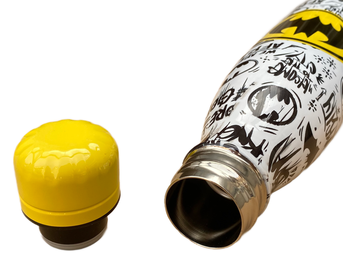 Bottiglia Termica in Acciaio Inossidabile Batman con Tappo Svitabile 500 Ml - L07878te/b