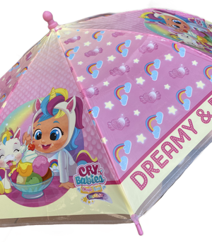 Set Pioggia Mantellina + Ombrello Cry Babies Bamboline 5/6 Anni Bambina - Cb2486mc+cb2485mc