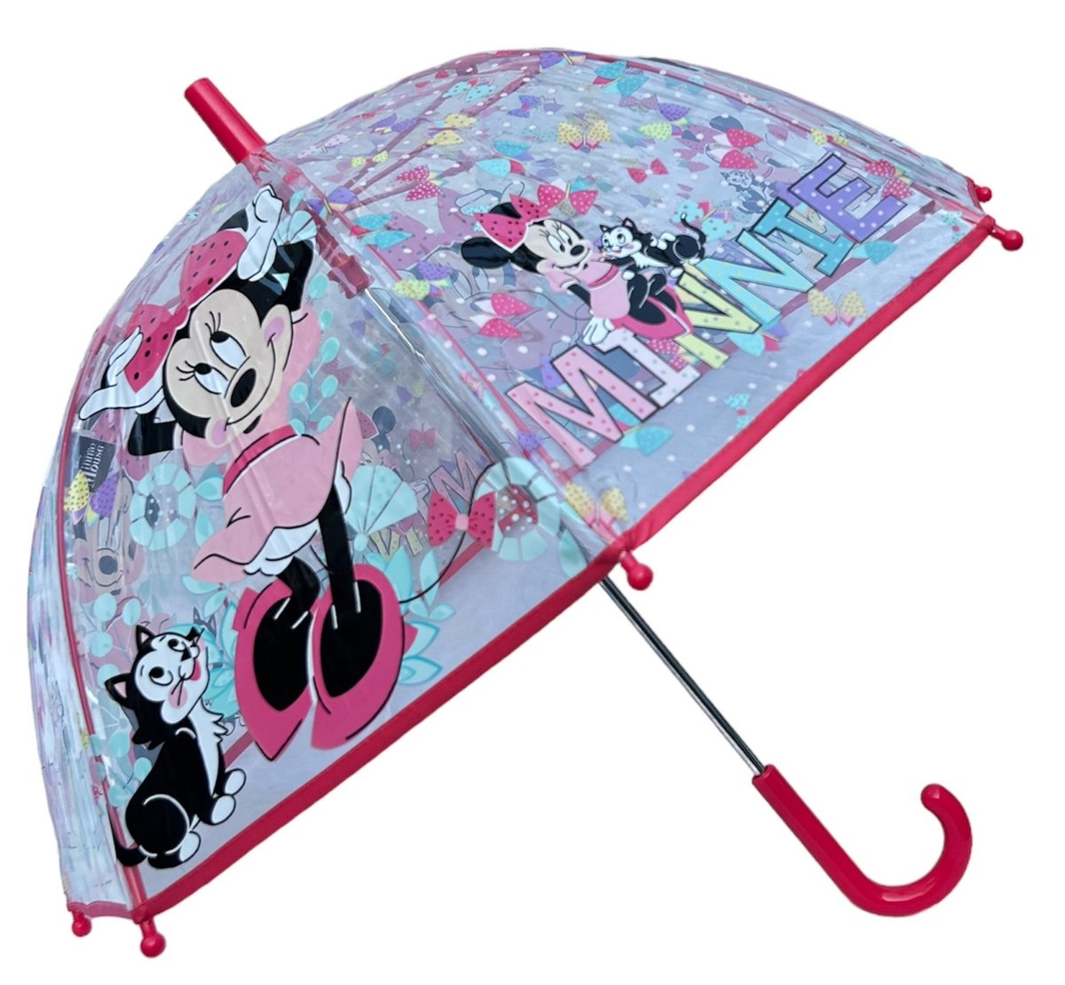 Ombrello Minnie DISNEY Trasparente Cupola Manuale 8 Raggi Bambino - D06523mc