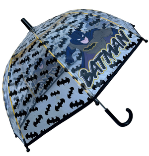 Set Pioggia Mantellina + Ombrello a Cupola Batman 3/4 Anni Bambino - L04575mc+l04574mc