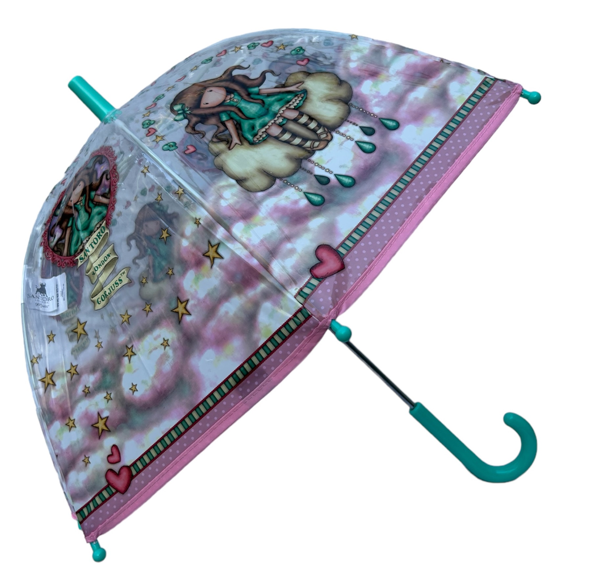Ombrello Gorjuss Trasparente Cupola Manuale 8 Raggi Bambino - Gr5742mc