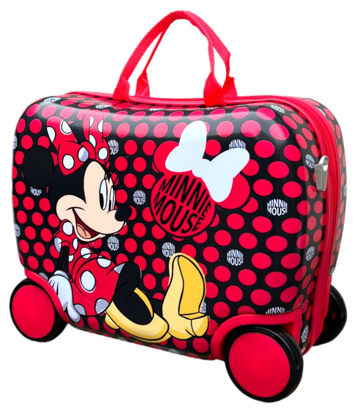 Trolley da Viaggio Cavalcabile Minnie DISNEY Valigia in ABS Trainabile con 4 Ruote - D06894mc