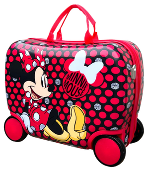 Trolley da Viaggio Cavalcabile Minnie DISNEY Valigia in ABS Trainabile con 4 Ruote - D06894mc