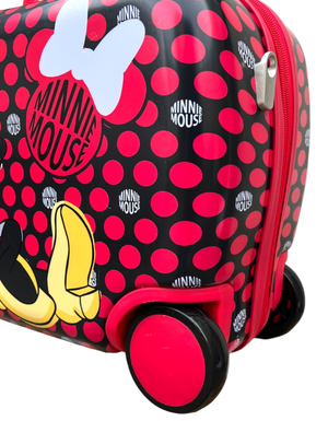 Trolley da Viaggio Cavalcabile Minnie DISNEY Valigia in ABS Trainabile con 4 Ruote - D06894mc