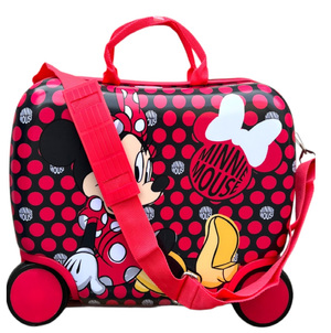 Trolley da Viaggio Cavalcabile Minnie DISNEY Valigia in ABS Trainabile con 4 Ruote - D06894mc