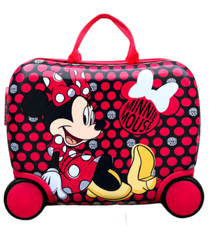 Trolley da Viaggio Cavalcabile Minnie DISNEY Valigia in ABS Trainabile con 4 Ruote - D06894mc