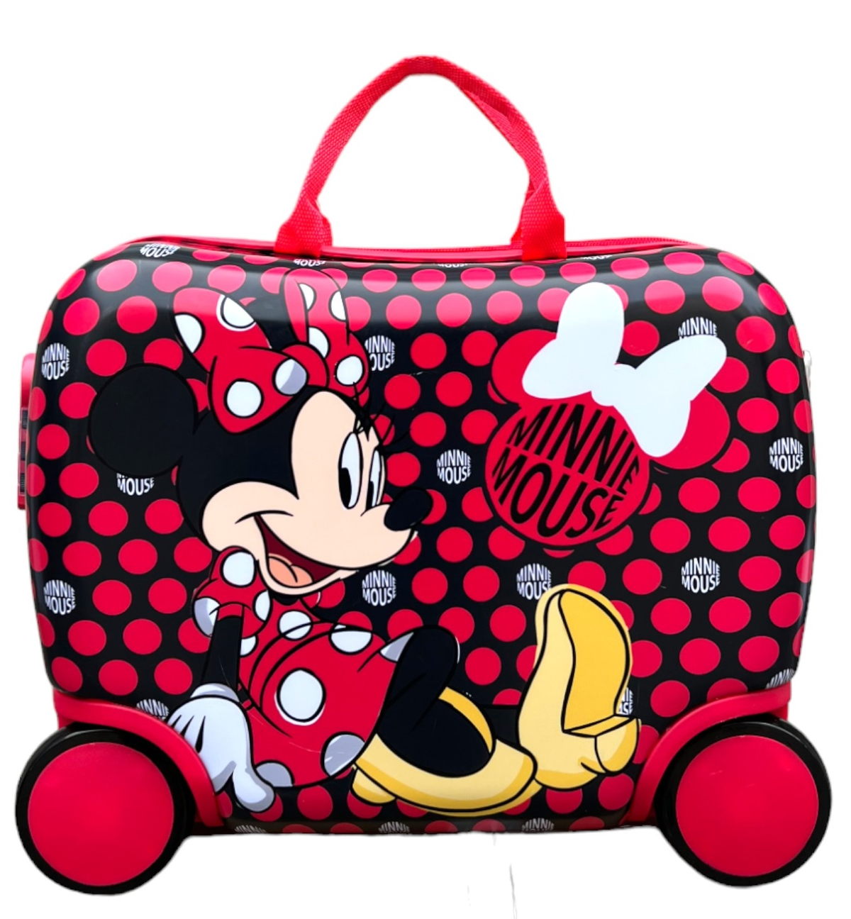 Trolley da Viaggio Cavalcabile Minnie DISNEY Valigia in ABS Trainabile con 4 Ruote - D06894mc