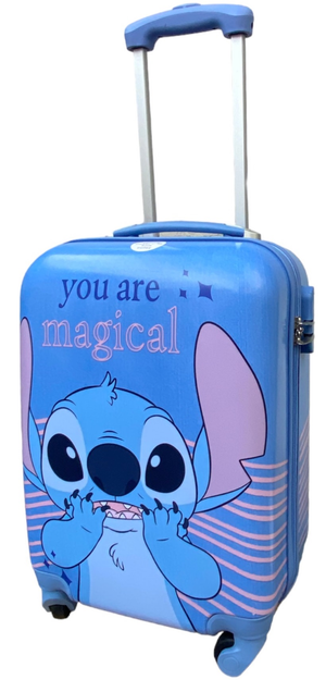 Trolley da Viaggio Stitch DISNEY Valigia in ABS Manico Allungabile - D06905mc