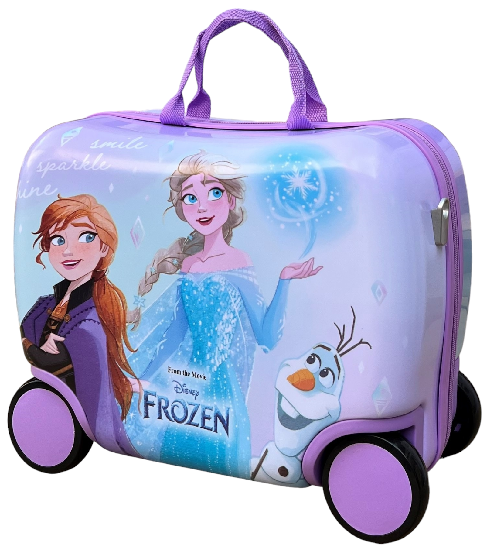 Trolley da Viaggio Cavalcabile Frozen DISNEY Valigia in ABS Trainabile con 4 Ruote - D06893mc