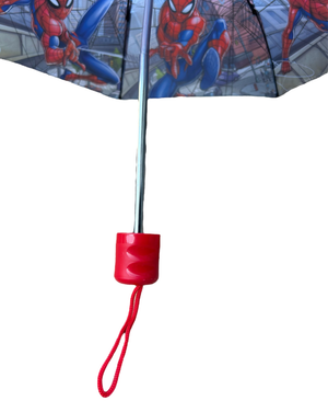 Ombrello Pieghevole Spiderman MARVEL Uomo Ragno 8 Raggi Bambino - M04605mc